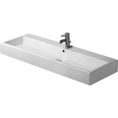 Duravit Vero 454120071 Раковина шлиф. с перел., с 1 отв. под смес., включая крепление, 1200x470мм, цвет: Белый фото