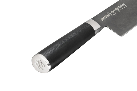 Нож кухонный Шеф 240мм Samura Mo-V Stonewash SM-0087B/K