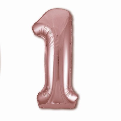 Шар Аг 40''/102 см, Цифра Slim Розовое золото 