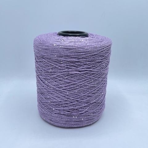 Luxury Selection by Ri.Go (пр.Италия), art-Candito, 300м/100гр, 53%Хлопок, 30%Вискоза 14%Шелк 3%Полиэстер(пайетка) цвет-Сирень,арт.23892