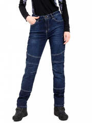 Мотоджинсы Starks GWENDOLYN, жен., Regular fit, стрейч, Синий Потёртый,