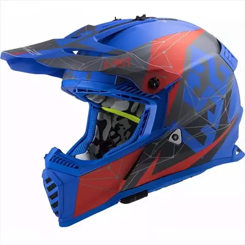 Мотошлем MX437 FAST Alpha синий матовый XS