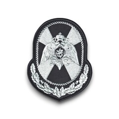 Нашивка ( Шеврон ) На Рукав Центральный Аппарат ФСВНГ Росгвардия Общая Орел Серо-Черный