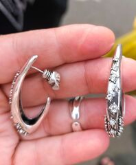 20418- Серьги овальные Alexander McQueen в винтажном стиле