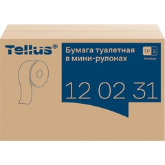 Бумага туалетная рулонная Tellus Advanced T2 2-слойная белая 12 рулонов по 170 метров (120231)