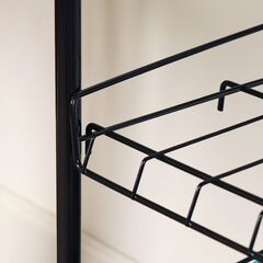 Полка для обуви, мет-л, 4 секц, 66х28х70 см, разборная, чер, Nika, ЭТ1/Ч