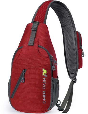 Картинка рюкзак однолямочный Nevo Rhino 8999-1-NW Plaid Red - 1