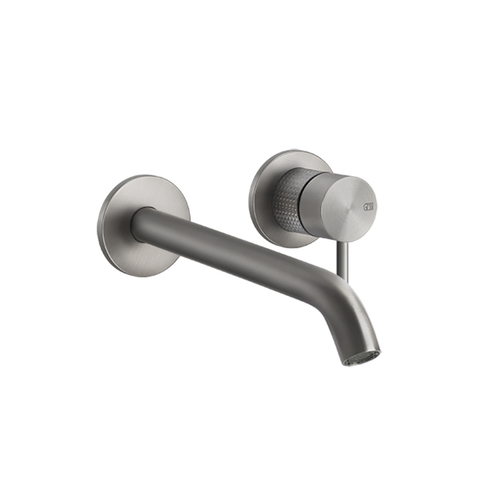 Gessi 316 54486#239 Встраиваемый смеситель для раковины с изливом 200-170мм (внешняя часть), цвет: steel brushed