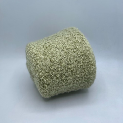 Бобинная пряжа (пр.Италия), art-Ricciolo 250м/100гр. 45% Мохер 45%Альпака 10%Полиамид, цвет-Нежно-зеленый, арт.25050