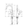 Hansgrohe Talis M51 72810800 Смеситель для кухни с С-образным изливом