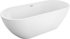 BelBagno Uno BB701-1600-730-K Отдельностоящая акриловая ванна в комплекте со сливом-переливом и донным клапаном, 160x73, цвет: белый фото