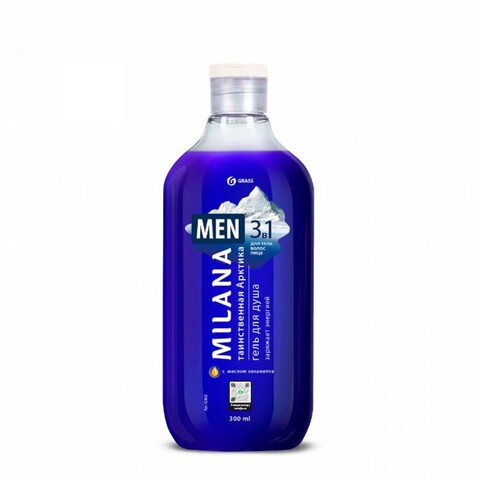 Milana MEN гель для душа Таинственная арктика с маслом эвкалипта 300мл