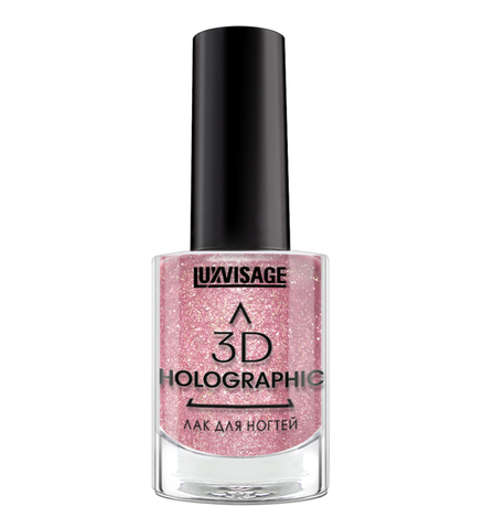 Лак для ногтей 3D HOLOGRAPHIC тон 717 бежево-розовый коралл 11г LuxVisage