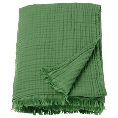 Плед IKEA BROGGAN (БРЁГГАН), Хлопок, Зеленый, 150x200 см