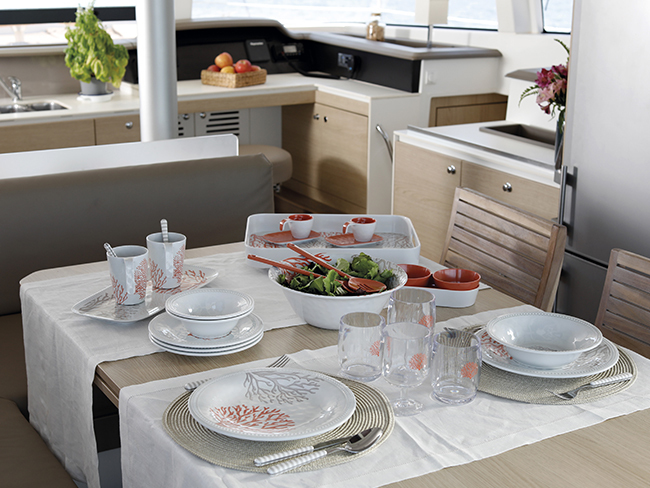 Melamine non-slip mug harmony – coral, 6 pcs Marine Business