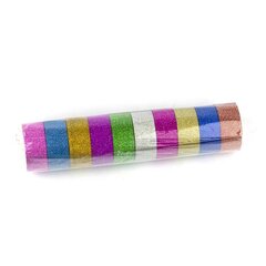
          Декоративная клейкая лента Alingar, 1,5 см х1,83 м, 10 шт, "Блестящие", аcсорти, в индивидуальной упаковке