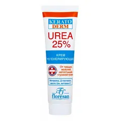 Floresan KERATODERM UREA 25% Крем регенерирующий для ухода за кожей стоп, коленей, 100мл (Ф-618)
