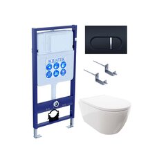 Aquatek SET Aquatek ПОЛАРИС-045 4в1 SET Aquatek ПОЛАРИС (рама Aquatek Standard INS-0000012+унитаз ПОЛАРИС AQ0700-00 с тонким сиденьем soft-close+ крепеж KKI-0000002 +панель KDI-0000045) фото