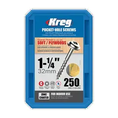 Шурупы с крупным шагом 1-1/4"-250 шт Kreg SML-C125-250-INT