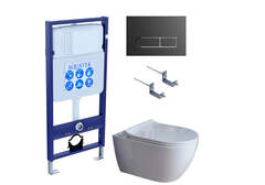 Aquatek SET Aquatek ПОЛАРИС-01-065 4в1 SET Aquatek ПОЛАРИС (рама Aquatek Standard INS-0000012+унитаз ПОЛАРИС AQ0700-01 с тонким сиденьем soft-close+ крепеж KKI-0000002 +панель KDI-0000065) фото