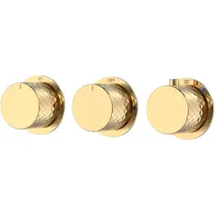 Boheme 124-T-3-G.1 Смеситель встроенный с термостатом STICK DIAMOND GOLD 3-проходной фото