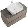 BelBagno KRAFT-900-2C-SO-СO База под раковину подвесная с фрезерованными ручками по всей длине фасада с двумя выкатн. ящ., Бежевый Мат., 900x455x500
