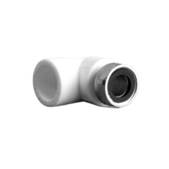 Угольник ПП 20-1/2'' с накидной гайкой, белый, Политэк