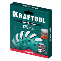 KRAFTOOL Turbo ?125 мм алмазная чашка, INDUSTRIAL (33368-125)