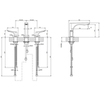Gessi Rilievo 59012#031 Смеситель для раковины на 3 отв. без донного клапана h=125мм, излив 154мм, цвет: хром