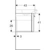 Geberit myDay Y824065000 Тумба под раковину 54x41x43см, белый / Высокоглянцевое покрытие