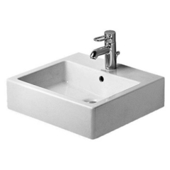 Duravit Vero 454500071 Раковина Умывальник шлифованный без перелива, с 1 отв. под смес., включая крепление, 500x470мм, цвет: Белый фото