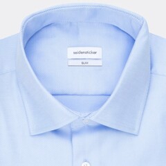 Сорочка мужская Seidensticker Slim Fit 01.653690-12 из твила голубая