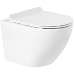 BelBagno Sfera-R BB046CHR/BB2111SC Унитаз подвесной безободковый, цвет: белый фото