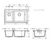 Hansgrohe S51 43317170 Мойка для кухни двойная встраиваемая сверху 88*41 см (черный графит)