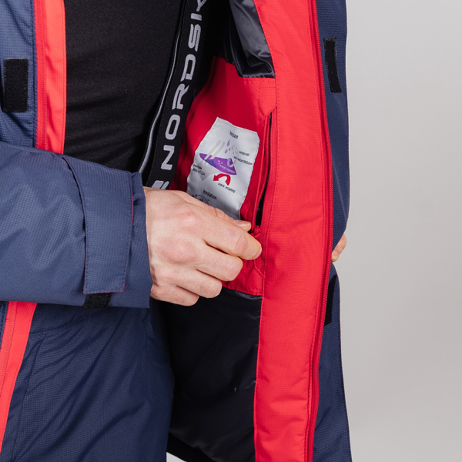 Nordski Mount зимний лыжный костюм мужской blue-red - 8