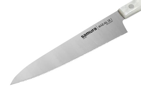 Кухонный нож универсальный с серрейторным лезвием Samura HARAKIRI 150мм SHR-0024AW