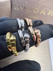 Кольцо ЗМЕЯ-SERPENTI без камней lux качество white VGOLD