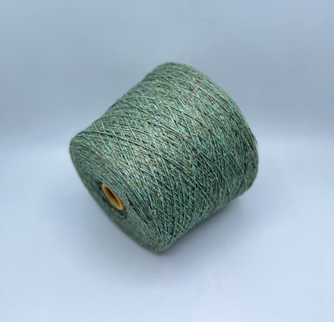 Filcom, Tibet tweed 2/11 550м. 50%Як, 50%Шелк, Светло-зеленый,твидовый, 37142