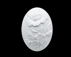 Силиконовый молд камея Цветы № 37
