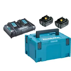 Два аккумулятора BL1850B и зарядное устройчтво DC18RD Makita 197629-2