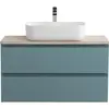 BelBagno KRAFT-900-2C-SO-AO База под раковину подвесная с фрезерованными ручками по всей длине фасада с двумя выкат. ящ., Голубой Мат., 900x455x500