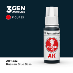 Акриловая краска AK Interactive Russian Blue Base 3GEN Figures, 18мл