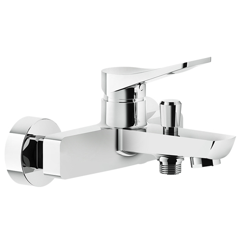 Gessi Rilievo 59013#031 Смеситель для ванны настенный, излив 153мм, с автоматическим переключателем ванна-душ, цвет: хром