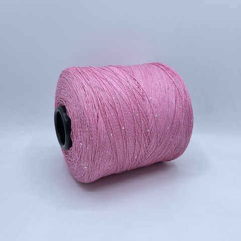 Luxury Selection by Ri.Go (пр.Италия), art-Candito, 300м/100гр, 53%Хлопок, 30%Вискоза 14%Шелк 3%Полиэстер(пайетка) цвет-Розовый,арт.23897