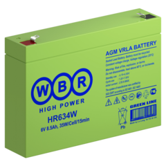 Аккумулятор WBR HR634W - AGM ( 6В / Ач )