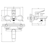 Gessi Rilievo 59013#031 Смеситель для ванны настенный, излив 153мм, с автоматическим переключателем ванна-душ, цвет: хром
