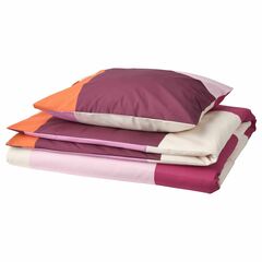 Комплект постельного белья IKEA BRUNKRISSLA (БРУНКРИСЛА), Односпальный, Разноцветный, 150x200, 50x80 см