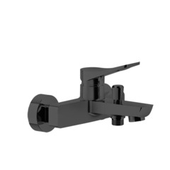 Gessi Rilievo 59013#299 Смеситель для ванны настенный, излив 153мм, с автоматическим переключателем ванна-душ, цвет: nero XL фото