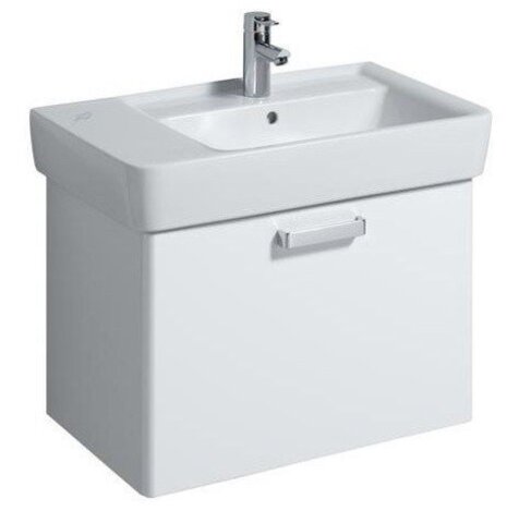 Geberit Renova Plan 879120000 Тумба под раковину, 67x46.3x47.2см, матовый белый / меламиновое покрытие, ультраглянцевый белый / пленочное покрытие