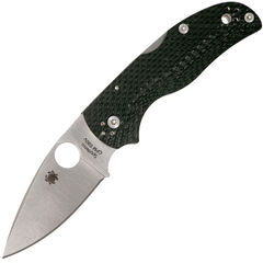 Фото Складной нож Native 5 Fluted - Spyderco 41CFFP5, сталь CPM S90V Satin Plain, рукоять карбон, чёрный